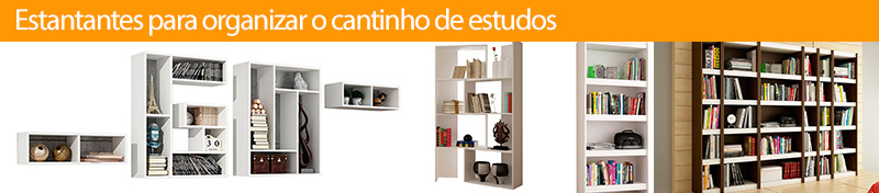 Estantes para organizar o canto de estudos