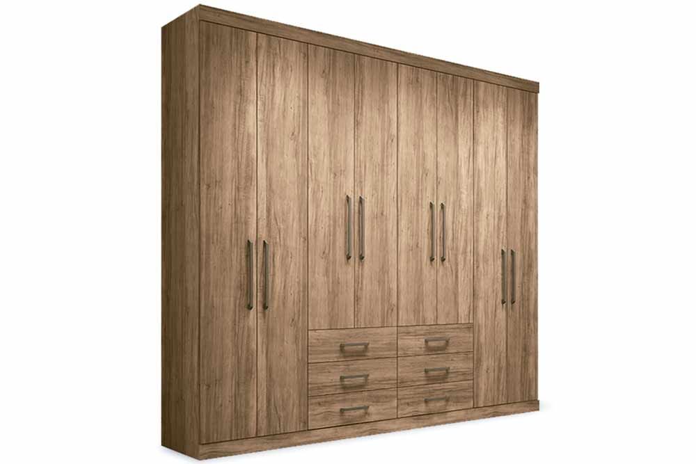 Guarda Roupa Casal 8 Portas Master S. AndiráJatobá