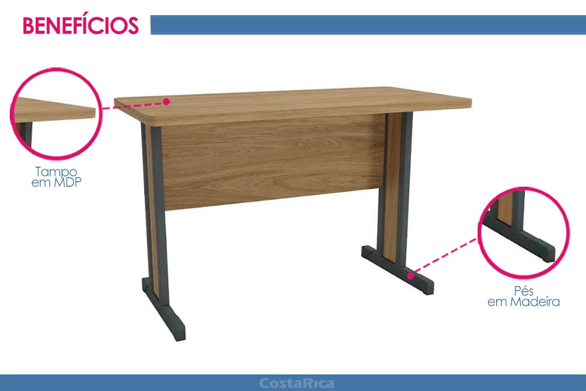 Mesa de Escritório Secretária Versátil 1120 Kappesberg Mesa de Escritório Secretária Versátil 1120 Kappesberg