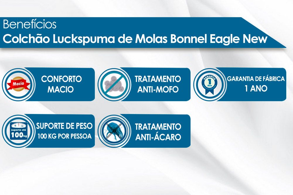 Colchão Molas Bonnel Luckspuma Eagle New