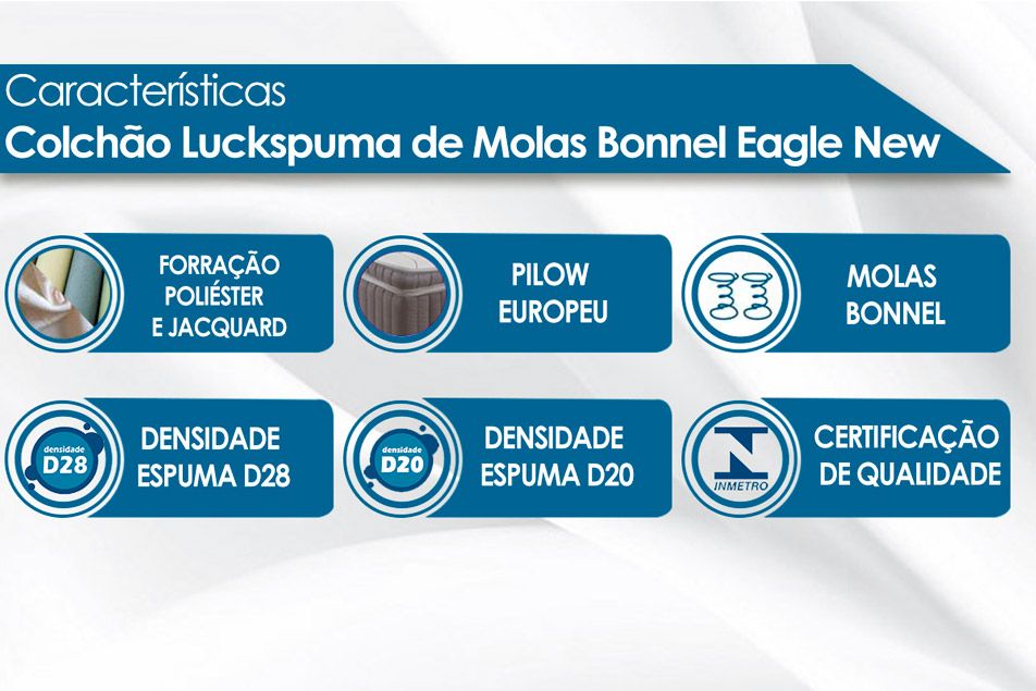 Colchão Molas Bonnel Luckspuma Eagle New