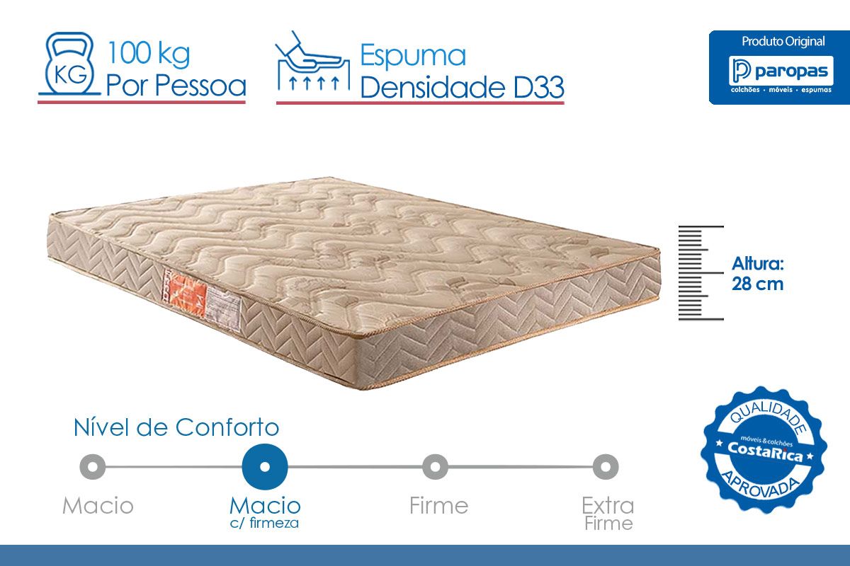 Colchão D33 Paropas Pasquale Clean Colchão D33 Paropas Pasquale Clean