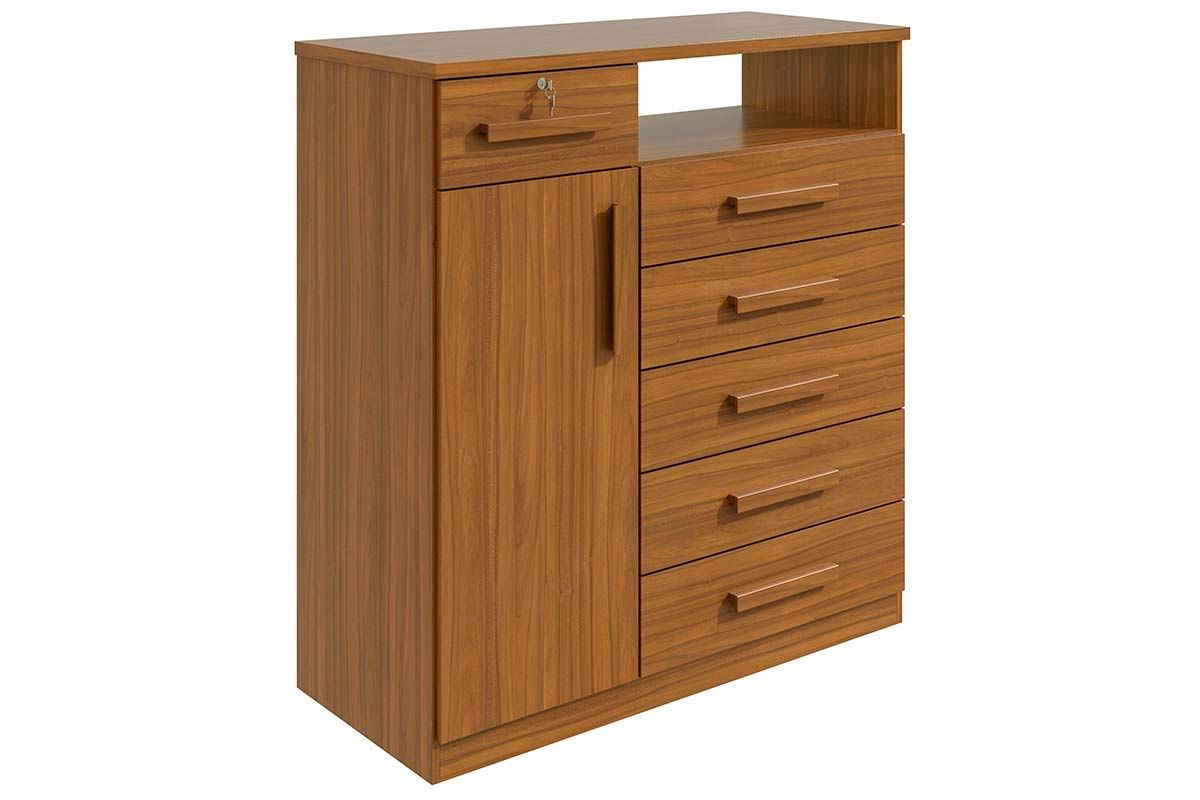 Cômoda Da Vinci New c/1 Porta 1 Nicho e 6 Gavetas Lopas Cômoda Da Vinci New c/1 Porta 1 Nicho e 6 Gavetas Lopas