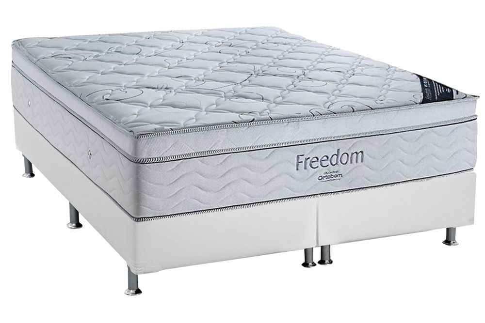 Cama Box CRC +Colchão Molas Freedom Ortobom