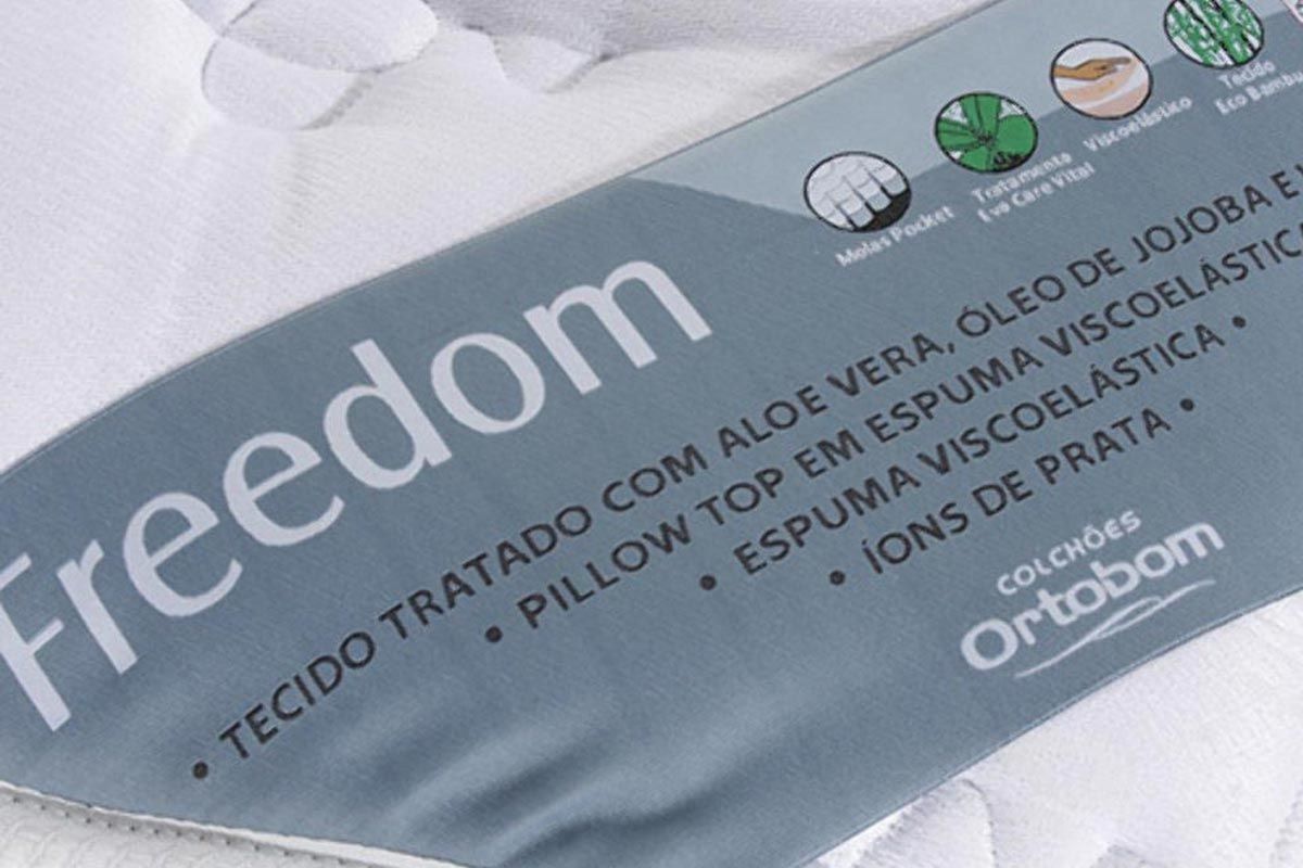 Cama Box CRC +Colchão Molas Freedom Ortobom