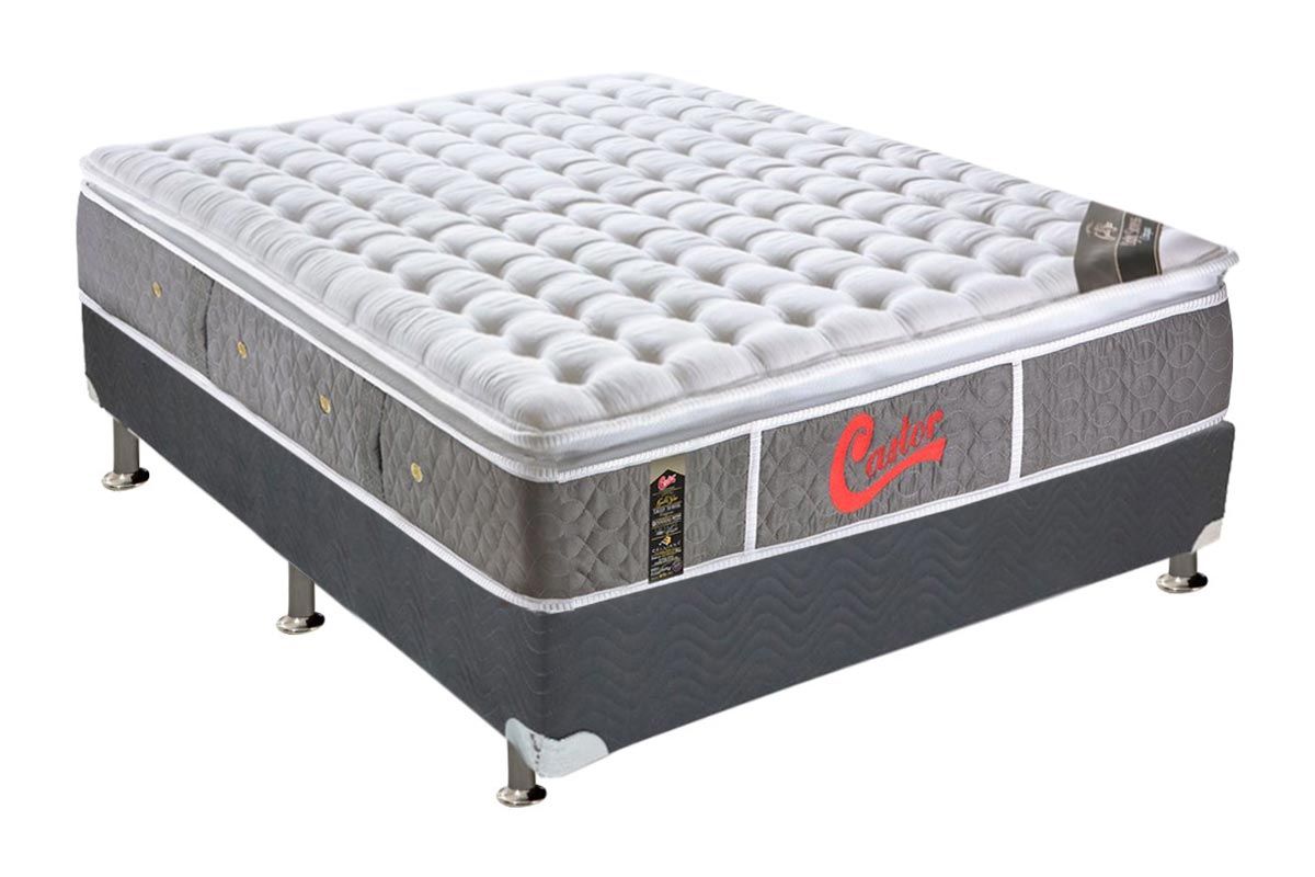 Cama Box CRC +Colchão Molas Light Stress Castor