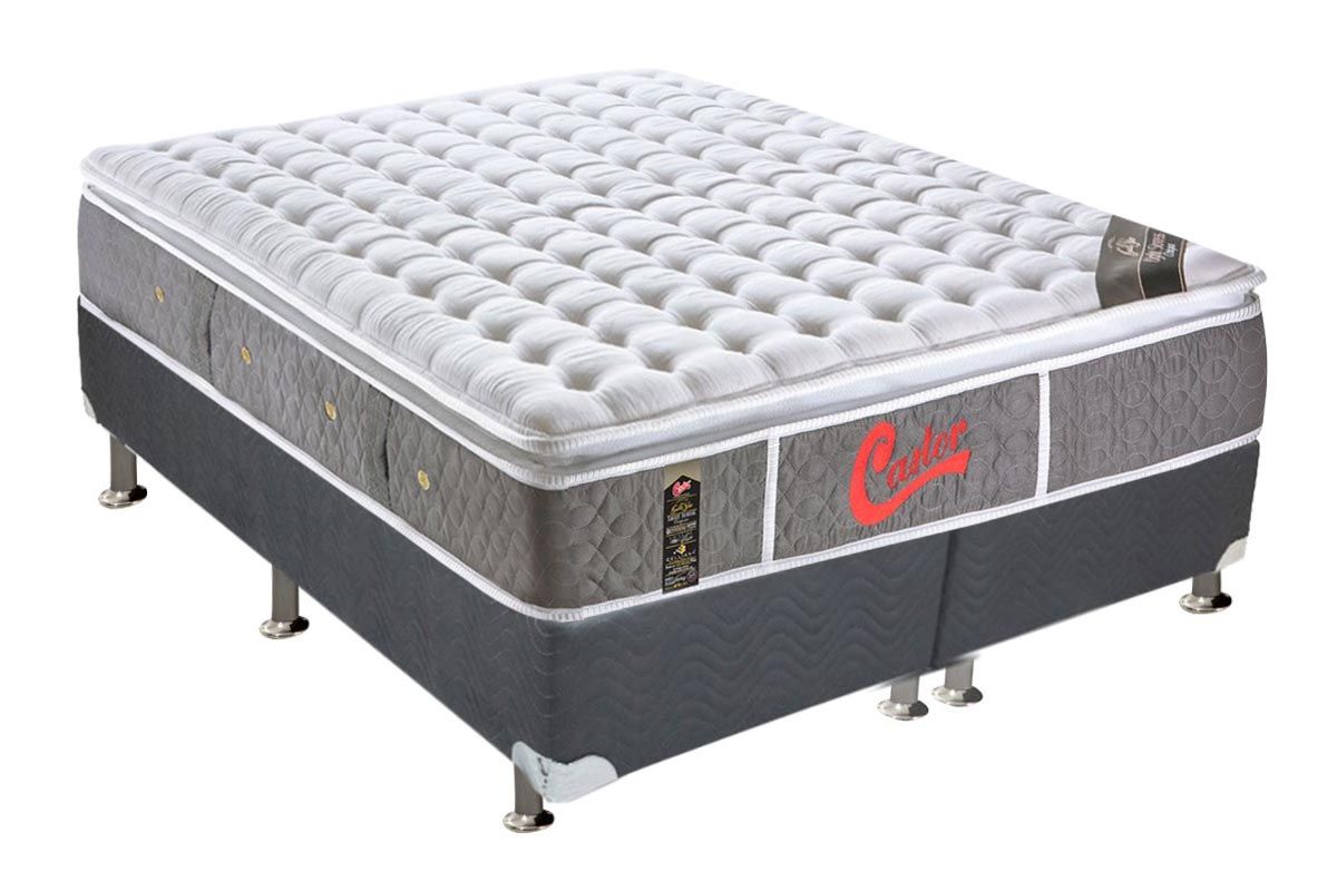 Cama Box CRC +Colchão Molas Light Stress Castor