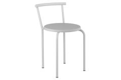Banqueta Sala de Jantar 105 Aço Kit 2Un Carraro - Branco/Corano Branco