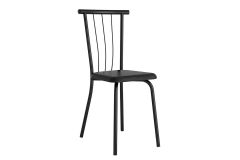 Cadeira Jantar 154 Aço Kit 2Un Carraro - Preto/ Corano Preto