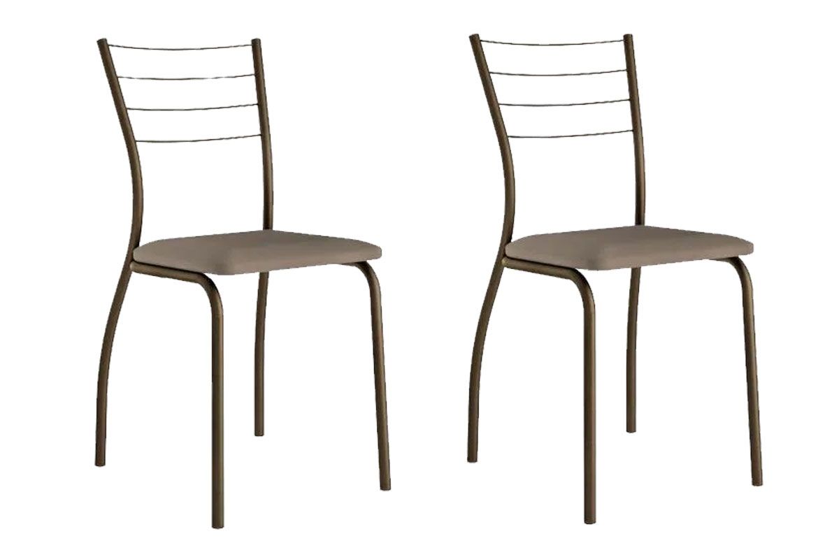 Cadeira Jantar 1700 Kit Aço 2Un Carraro