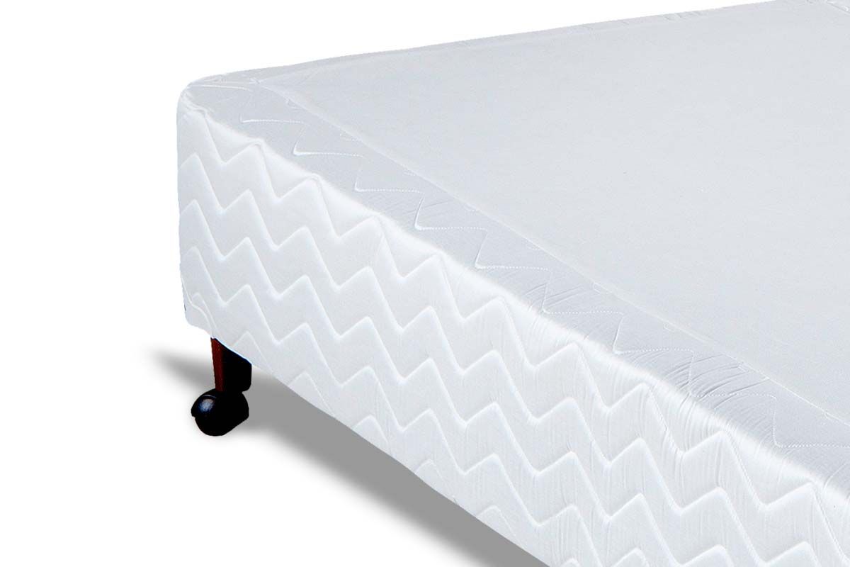 Cama Box Base Sommier Plus Bordado White - Orthocrin
