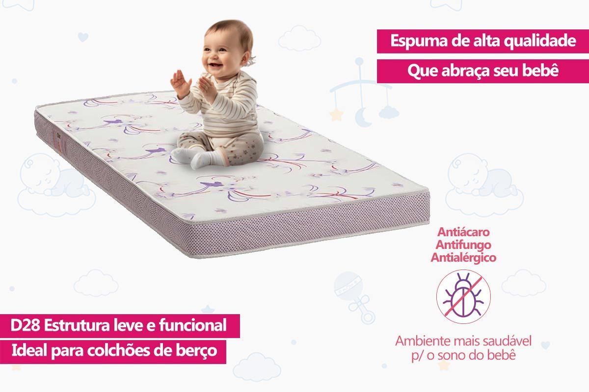 Colchão D20 Ortobom Physical Resistente LisoInfantil - 70x150x12
