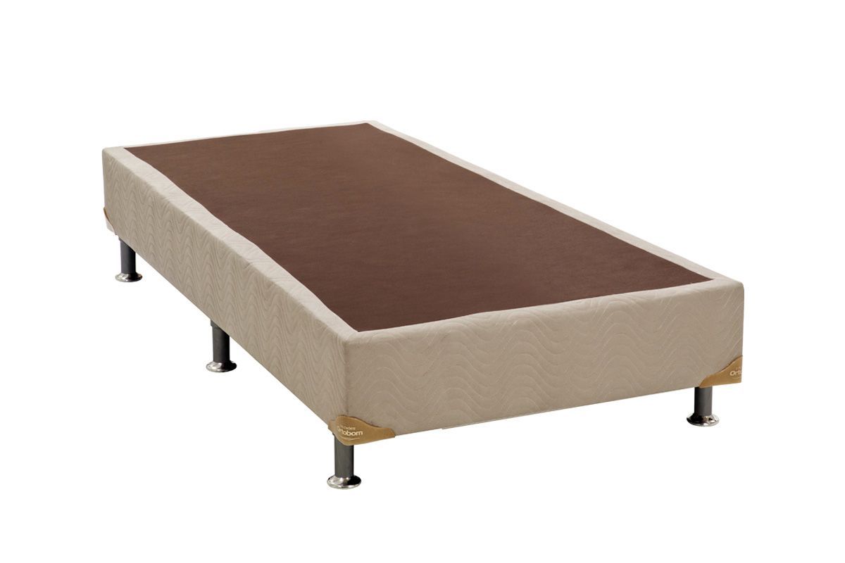 Cama Box Base Americana Suede Clean - OrtobomSolteiro - 78x188x23