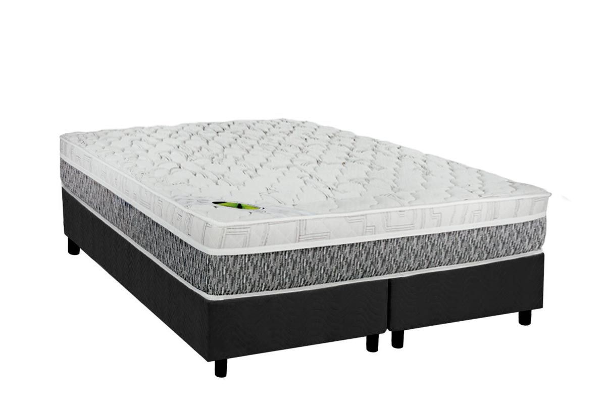 Cama Box CRC +Colchão Molas Aspen Luckspuma