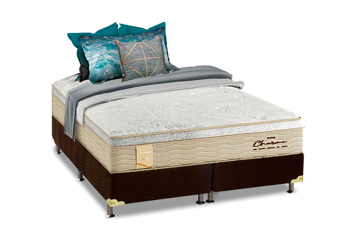 Cama Box CRC +Colchão Molas Charme Probel