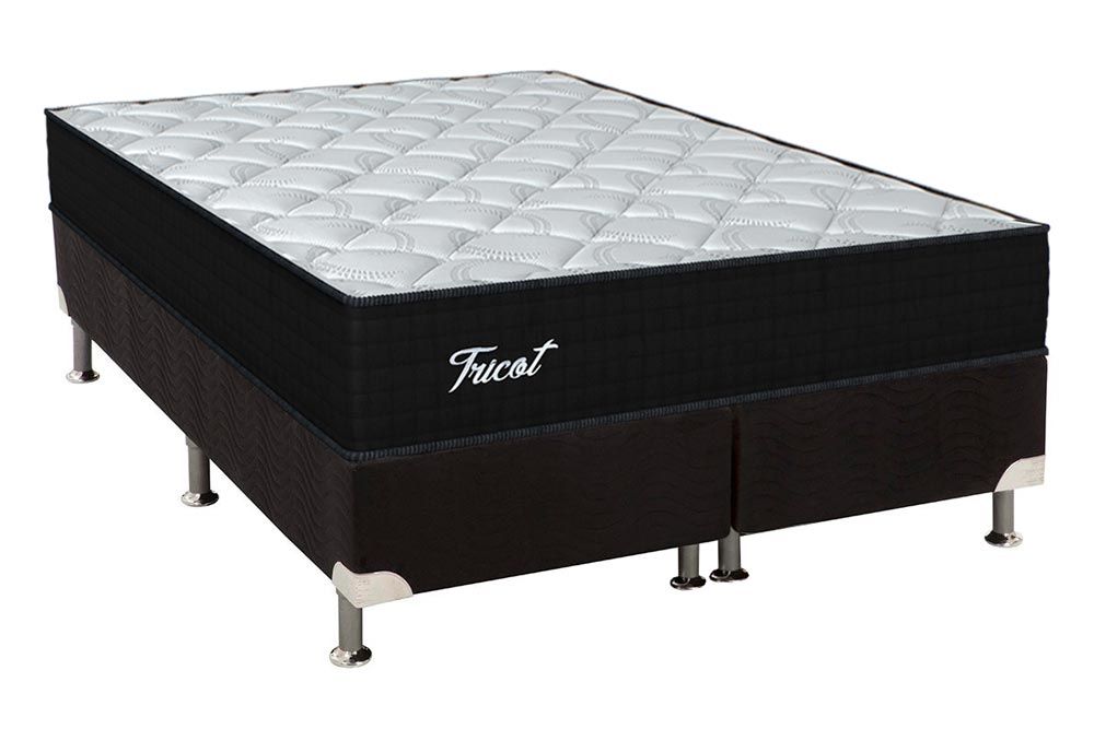 Cama Box CRC +Colchão Molas Tricot Orthoflex