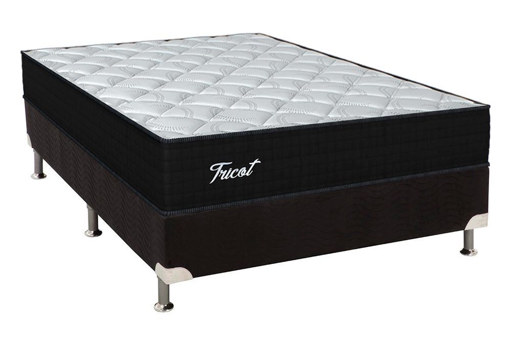 Cama Box CRC +Colchão Molas Tricot Orthoflex