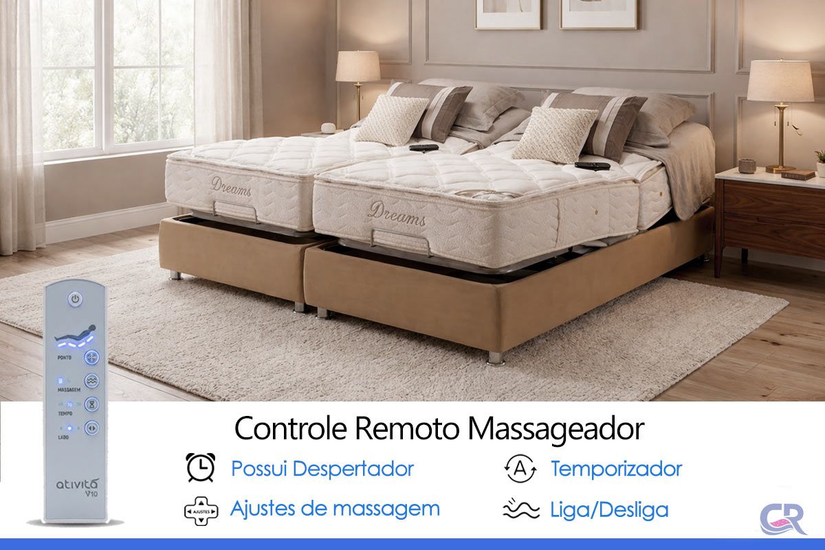 Cama Motorizada Articulada +Colchão c/Massagem MH1430 Herval