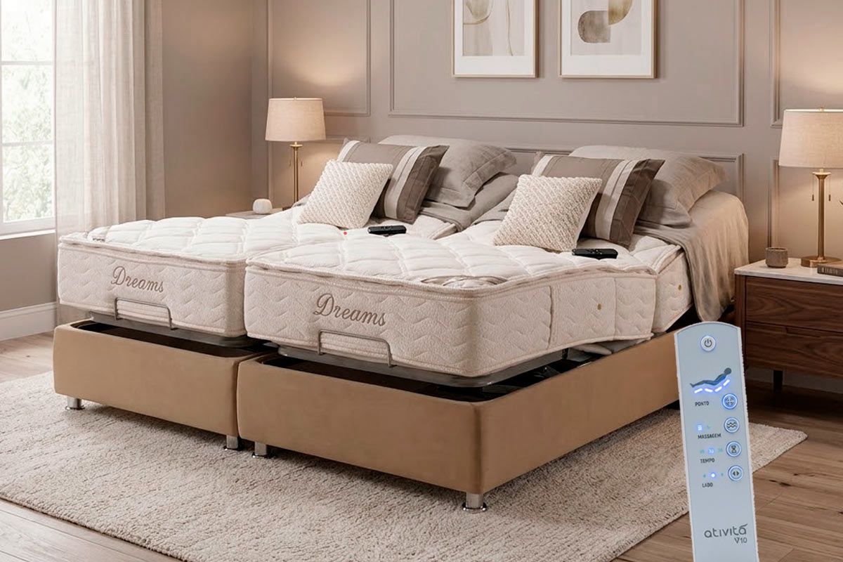 Cama Motorizada Articulada +Colchão c/Massagem MH1430 Herval
