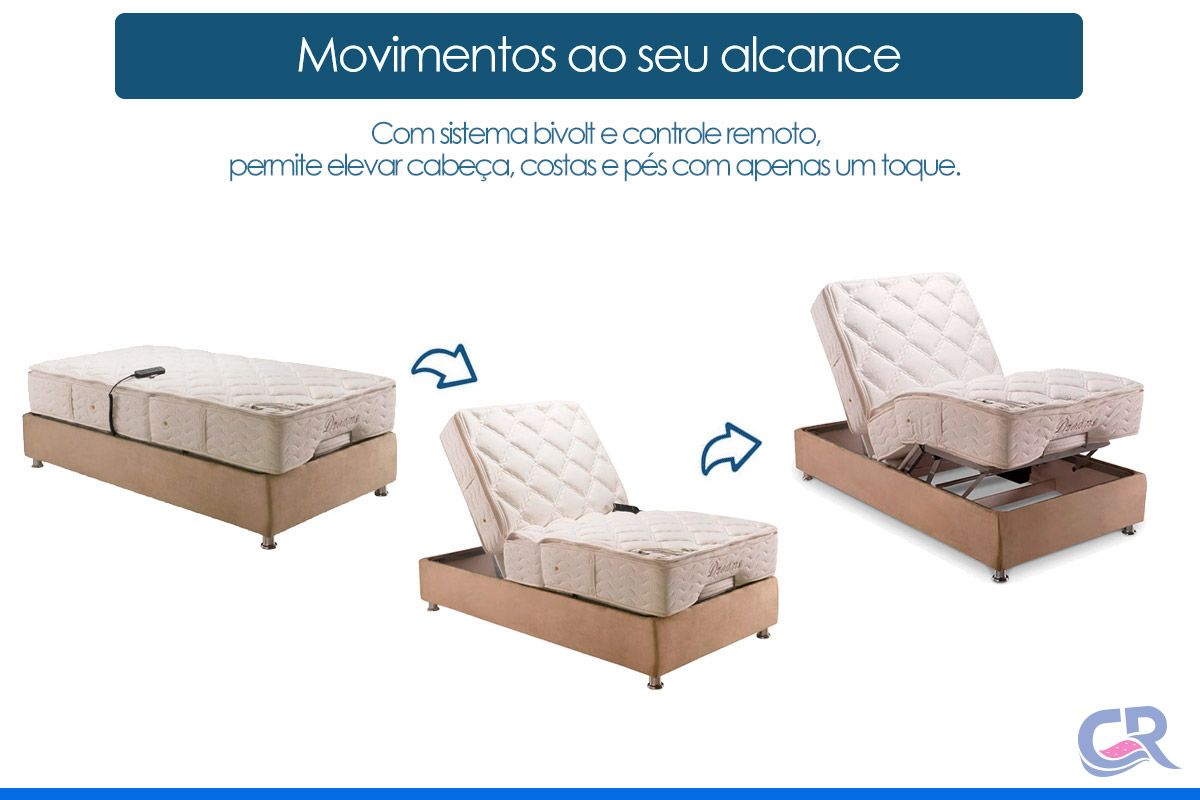 Cama Motorizada Articulada +Colchão MH1430 Herval