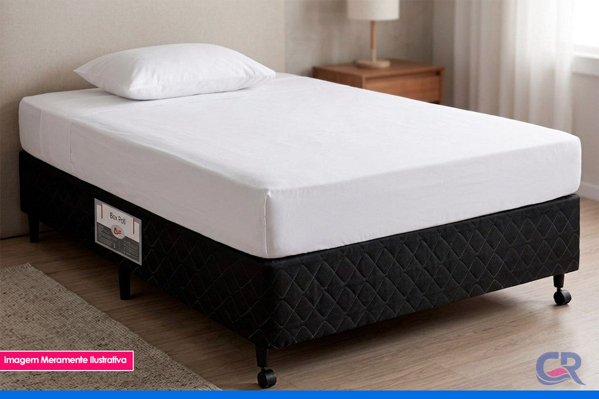 Cama Box Castor Poli Black Cama Box Castor Poli Black