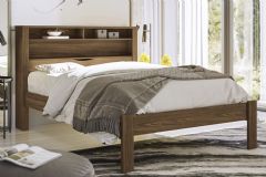 Cama de Casal Invicta c/Baú e Nichos S. Andirá - Atacama/Jatobá