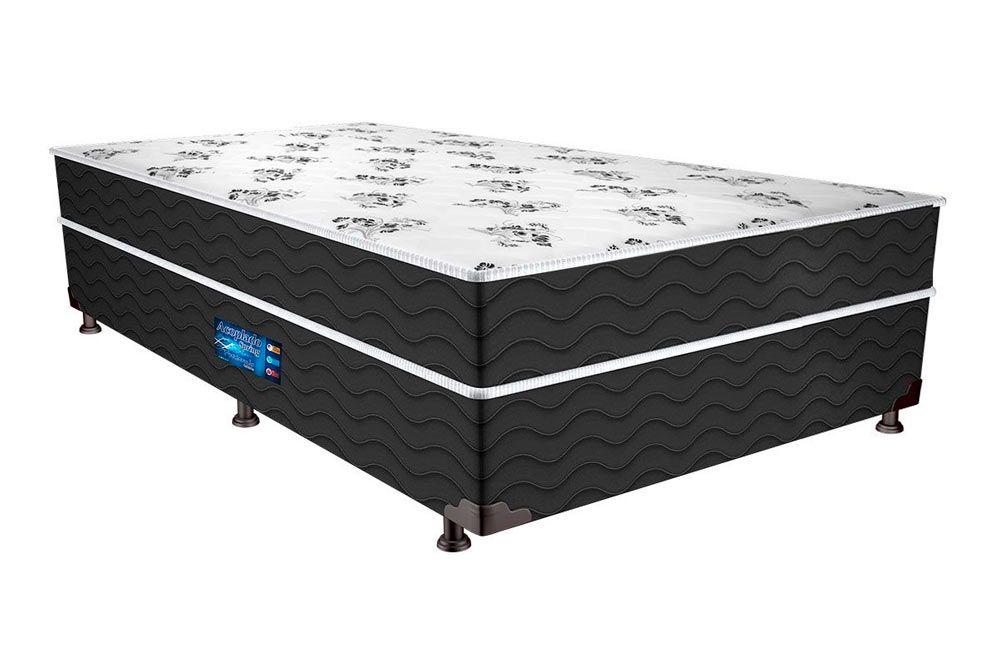 Cama Box Conjugado c/Colchão Springs Black ProbelSolteiro - 88x188x42 Cama Box Conjugado c/Colchão Springs Black ProbelSolteiro - 88x188x42