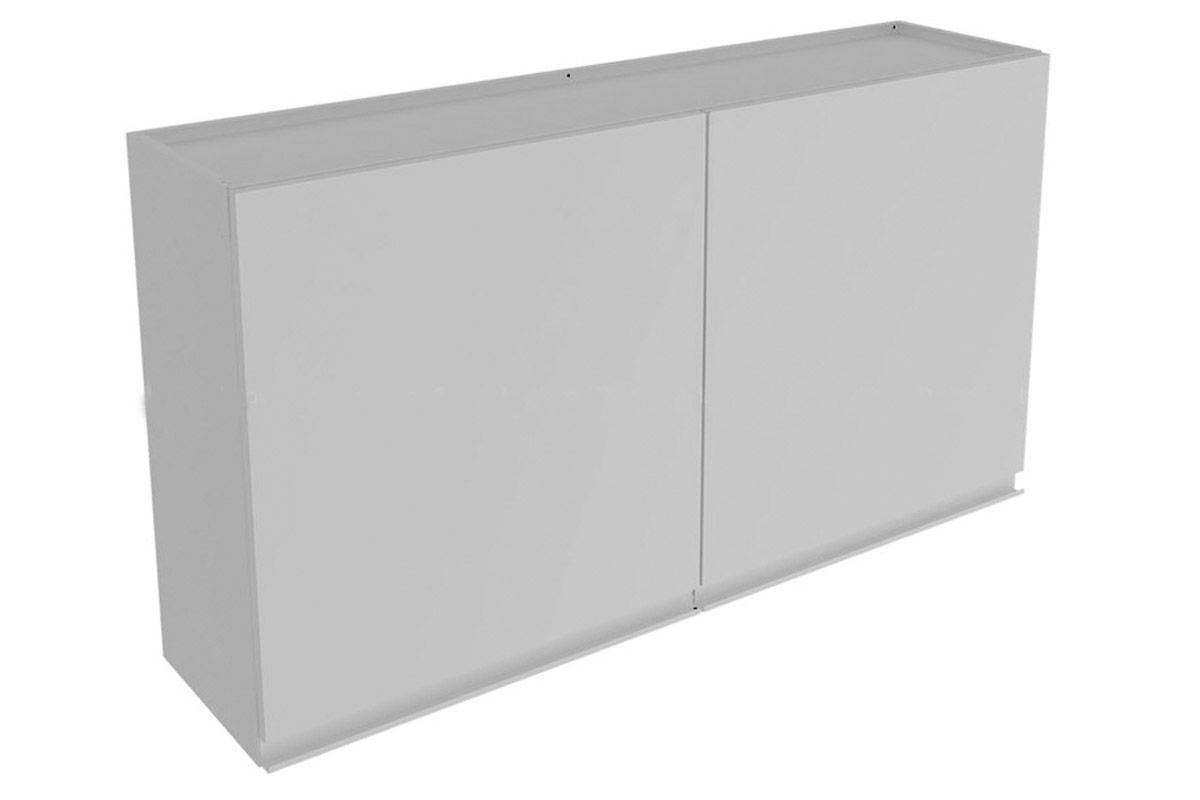 Armário de Cozinha Itatiaia Stilo Plus Aço 2 Portas Cor Branco c/ Preto