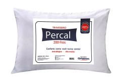 Travesseiro Fibras Pluma Percal 200 Fios Ortobom - 70x50x15