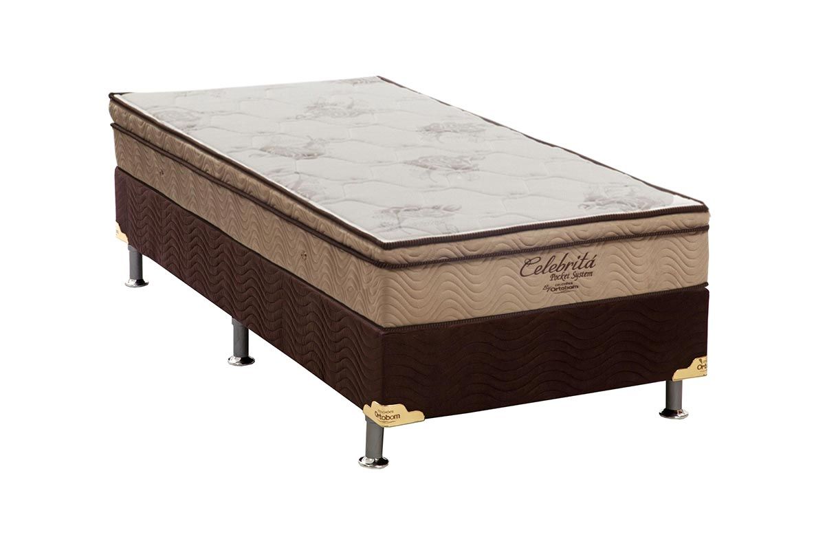 Cama Box CRC +Colchão Molas Celebrita Ortobom