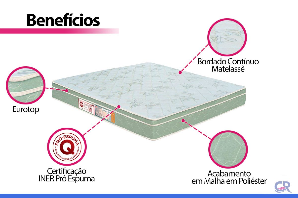 Cama Box CRC +Colchão Espuma D33 Sleep Max Castor