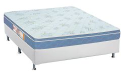 Cama Box Filhão +Colchão Espuma D45 Sleep Max Castor