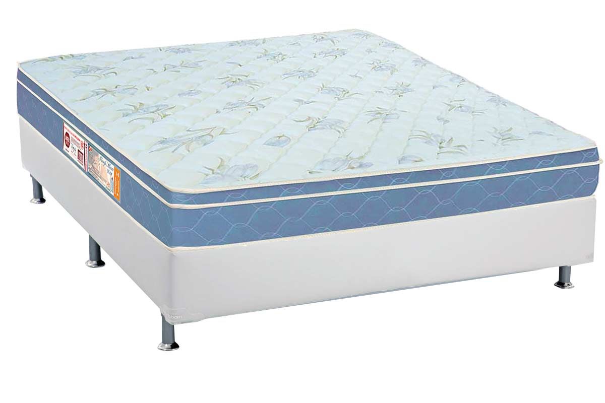 Cama Box CRC +Colchão Espuma D45 Sleep Max Castor