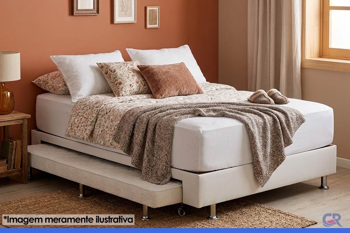 Cama Box c/Auxiliar Ortobom Corano White