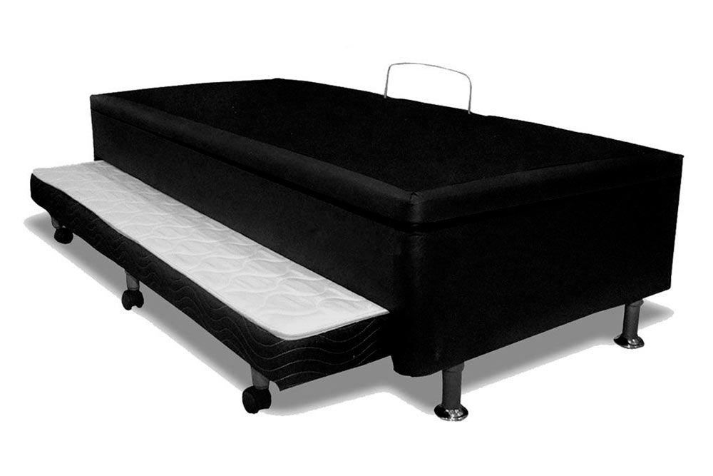 Cama Box Baú c/Auxiliar Ortobom Corano Black
