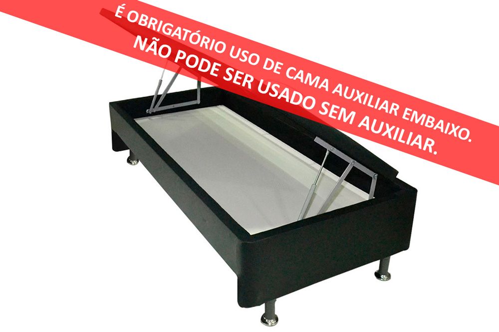 Cama Box Baú c/Auxiliar Ortobom Corano Black