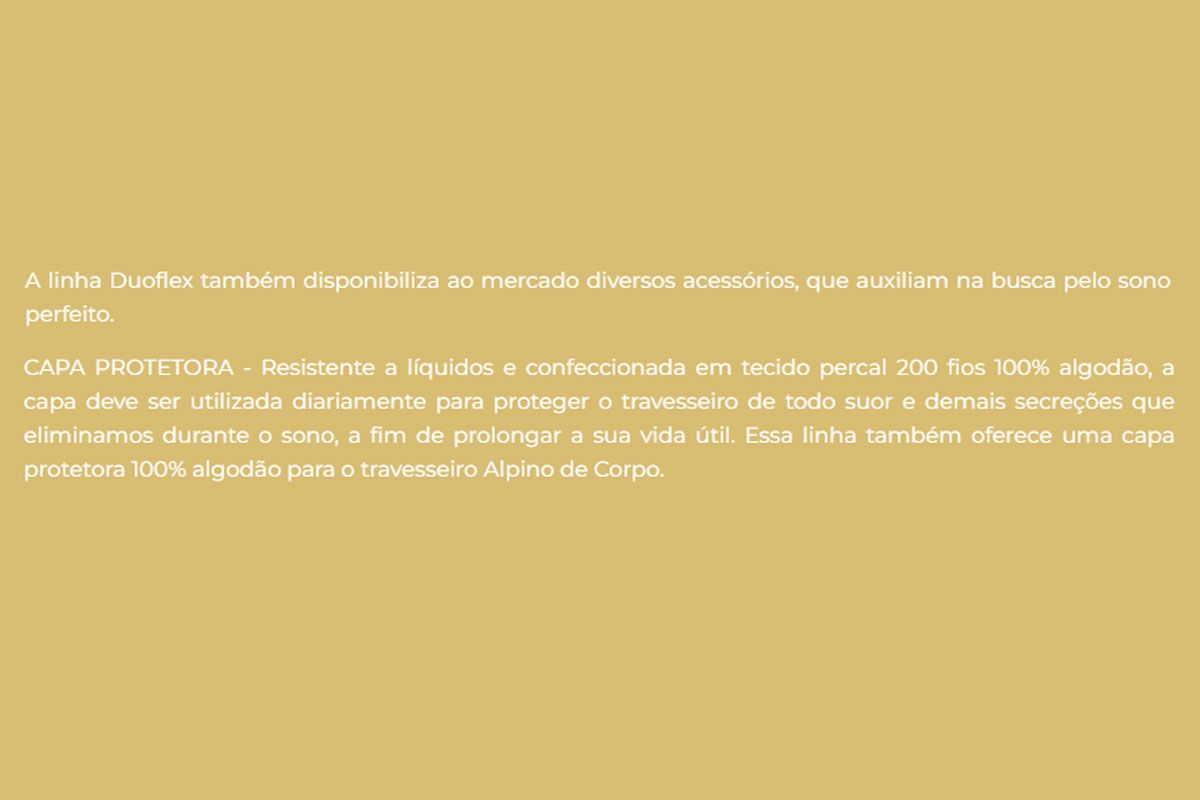 Capa Travesseiro Duoflex Corpo Inteiro Percal c/Zíper