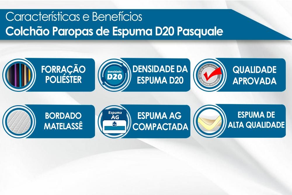 Colchão D20 Paropas Pasquale Black Colchão D20 Paropas Pasquale Black