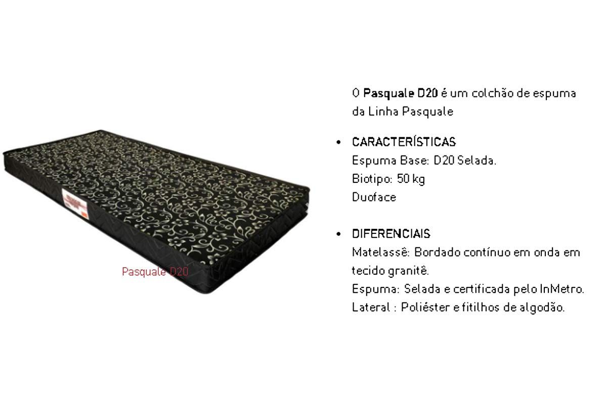 Colchão D20 Paropas Pasquale Black Colchão D20 Paropas Pasquale Black