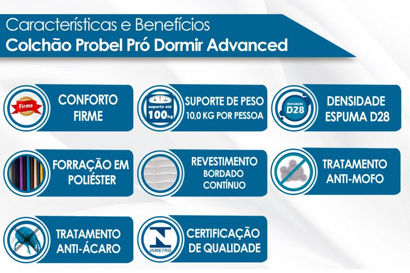 Colchão D28 Probel Advanced Ultra Resistente Colchão D28 Probel Advanced Ultra Resistente