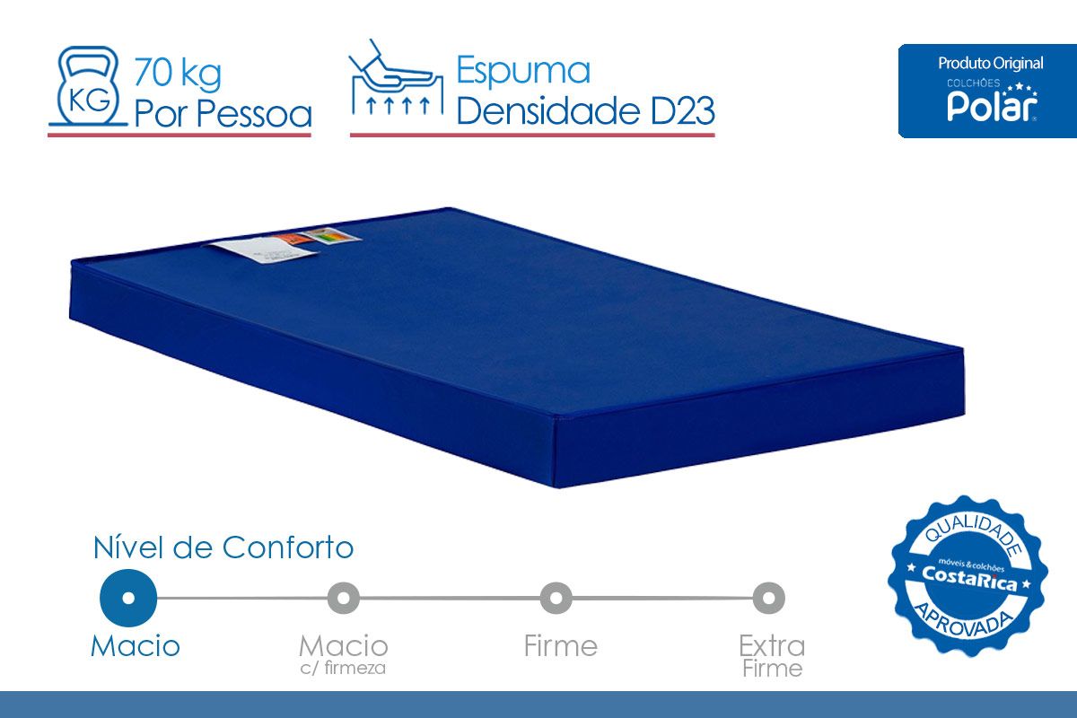 Colchão Hospitalar Polar D23 Cristal Impermeável