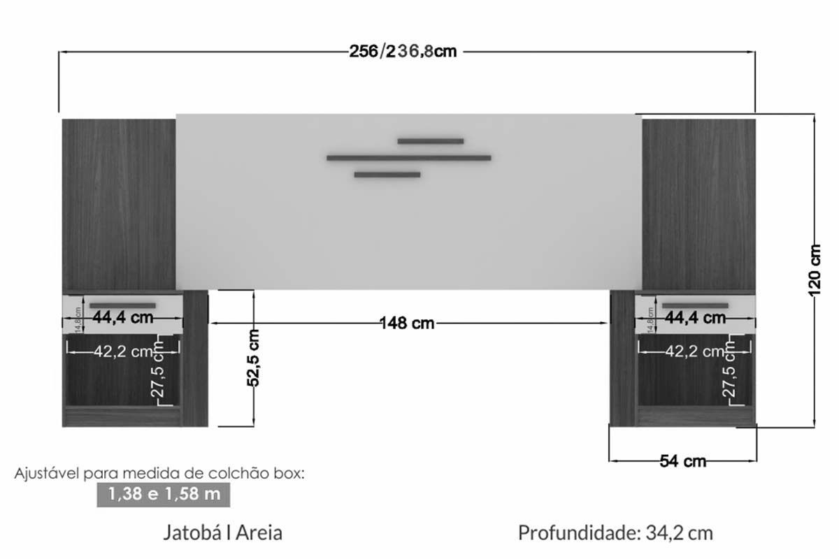 Cabeceira Box Madeirado S. Andirá Casal/Queen Loanda