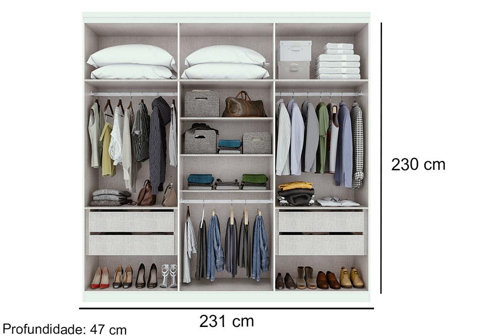Guarda Roupa Casal 6 Portas e 4 Gavetas Alonzo New Lopas Guarda Roupa Casal 6 Portas e 4 Gavetas Alonzo New Lopas