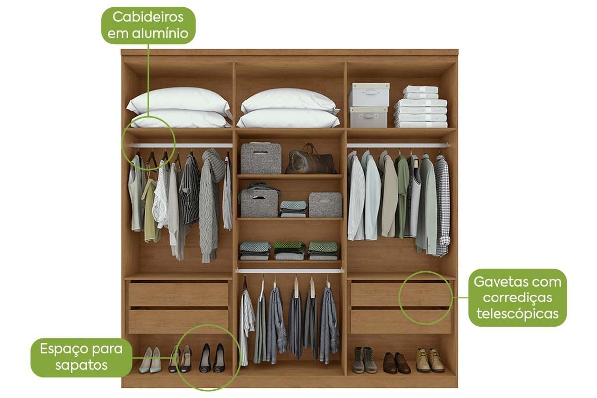 Guarda Roupa Casal 6 Portas e 4 Gavetas Alonzo New Lopas Guarda Roupa Casal 6 Portas e 4 Gavetas Alonzo New Lopas