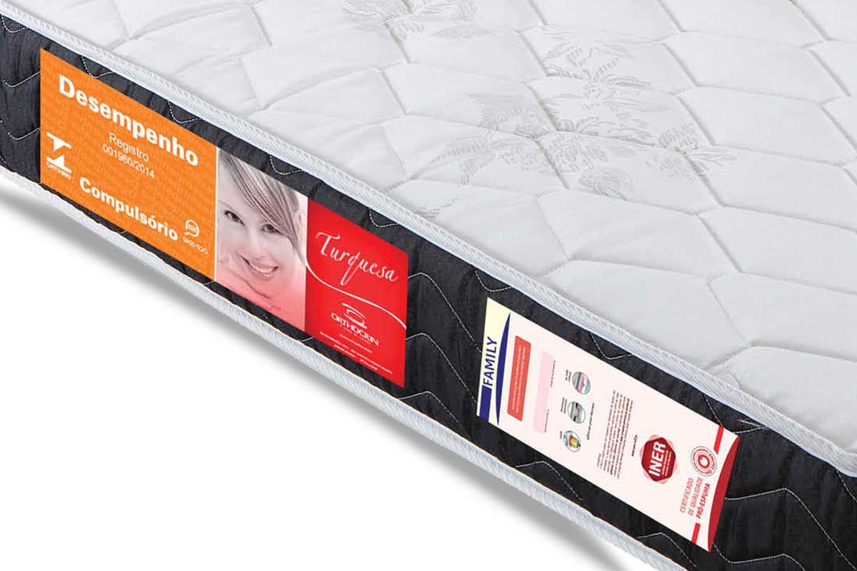 Colchão Ortopédico Orthocrin D65 Turquesa Colchão Ortopédico Orthocrin D65 Turquesa