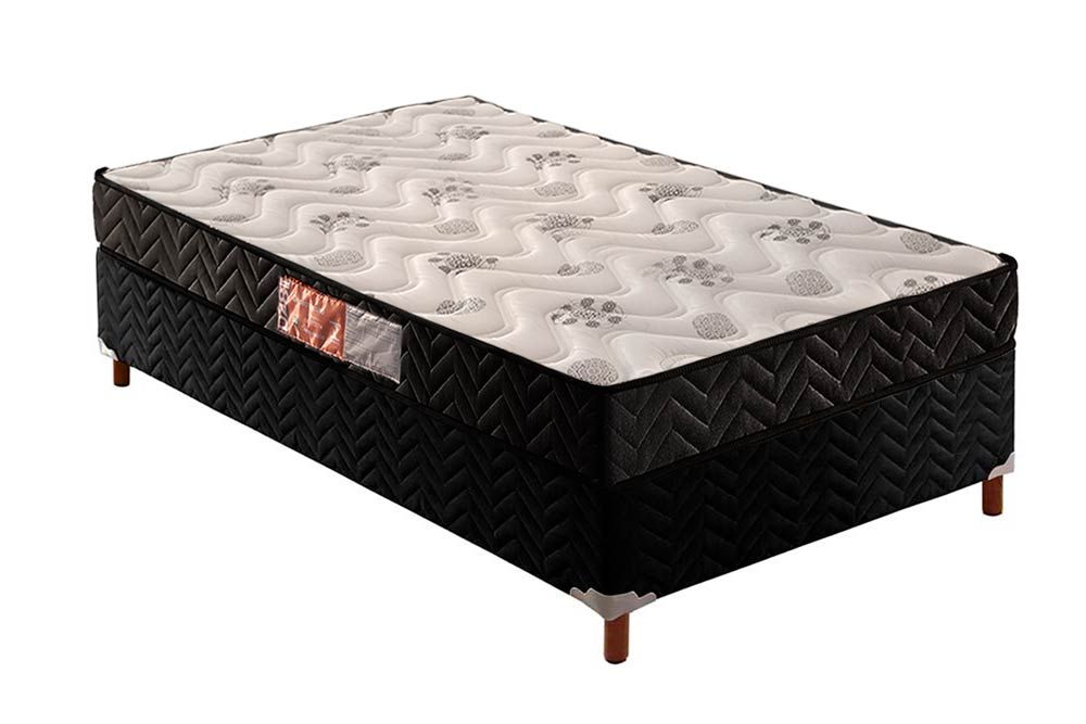 Cama Box CRC +Colchão Espuma D33 Pasquale Paropas