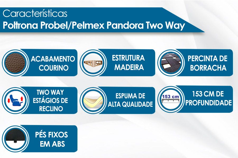 Poltrona Reclinável p/ Sala França Mitus Two Way Probel