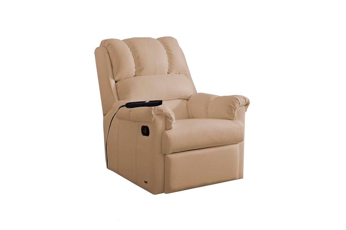 Poltrona Reclinável p/ Sala Motorizada Vermont Classic Zero Wall ProbelCorano Bege Poltrona Reclinável p/ Sala Motorizada Vermont Classic Zero Wall ProbelCorano Bege