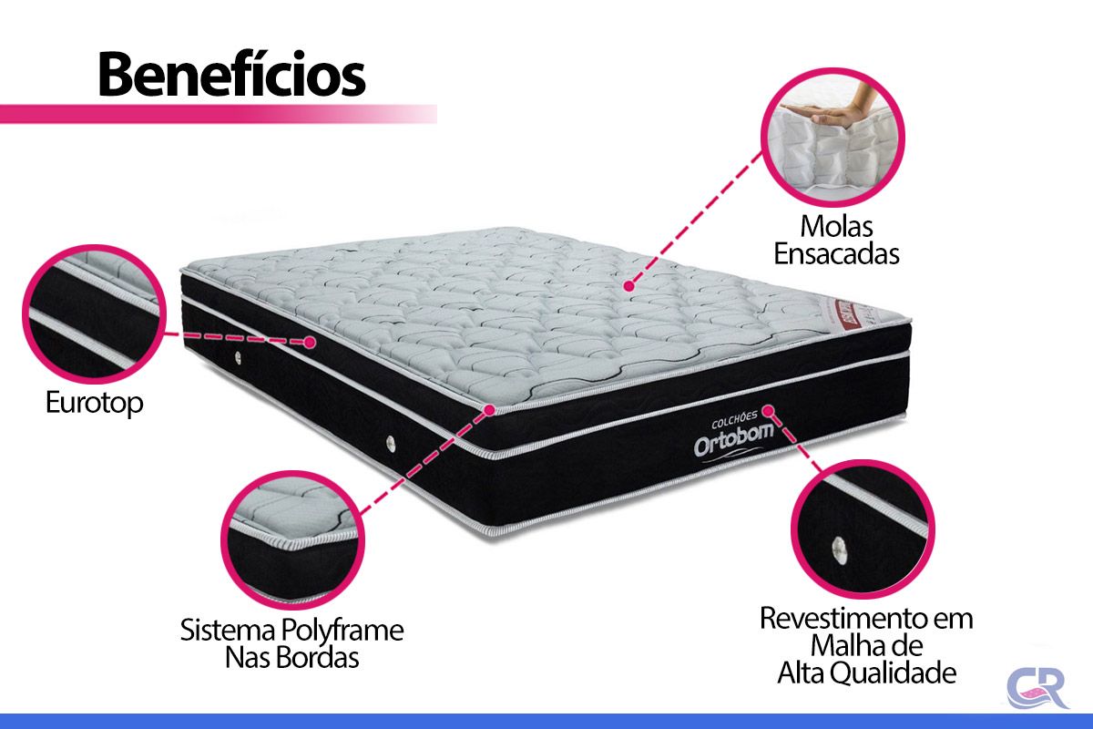Colchão Molas Ensacadas Ortobom Elegant