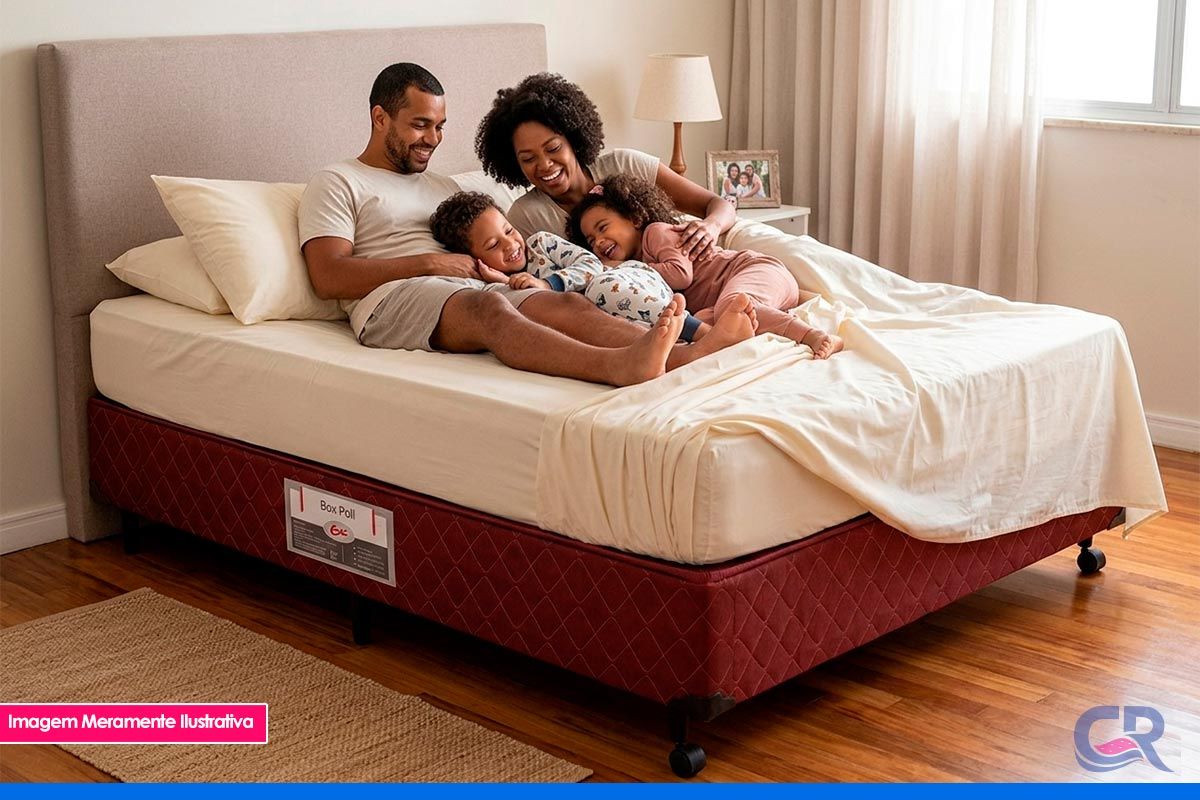 Cama Box Castor Poli Tecido Wine
